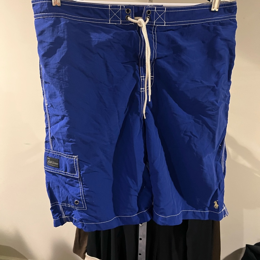 Polo by Ralph Lauren Blue Board Shorts with Adjustable Waist..NWOT